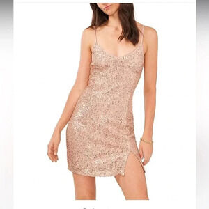1. State Rose Gold sequined dress size 2